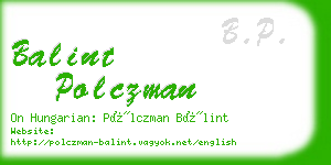 balint polczman business card